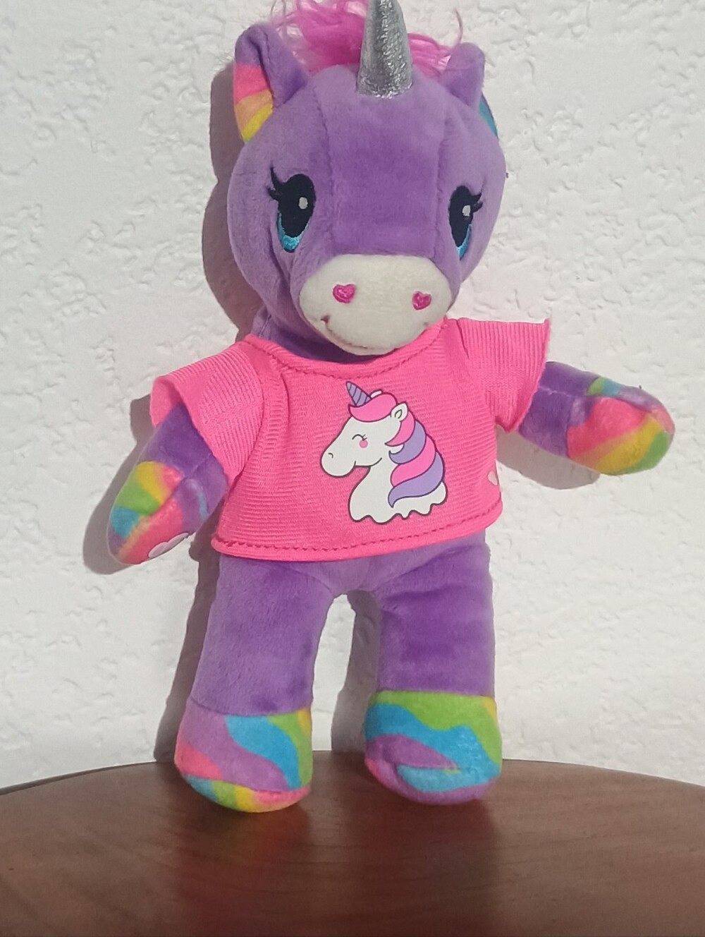 Squishmallos Purple Unicorn Plush Toy with Pink Shirt - Kids Toys